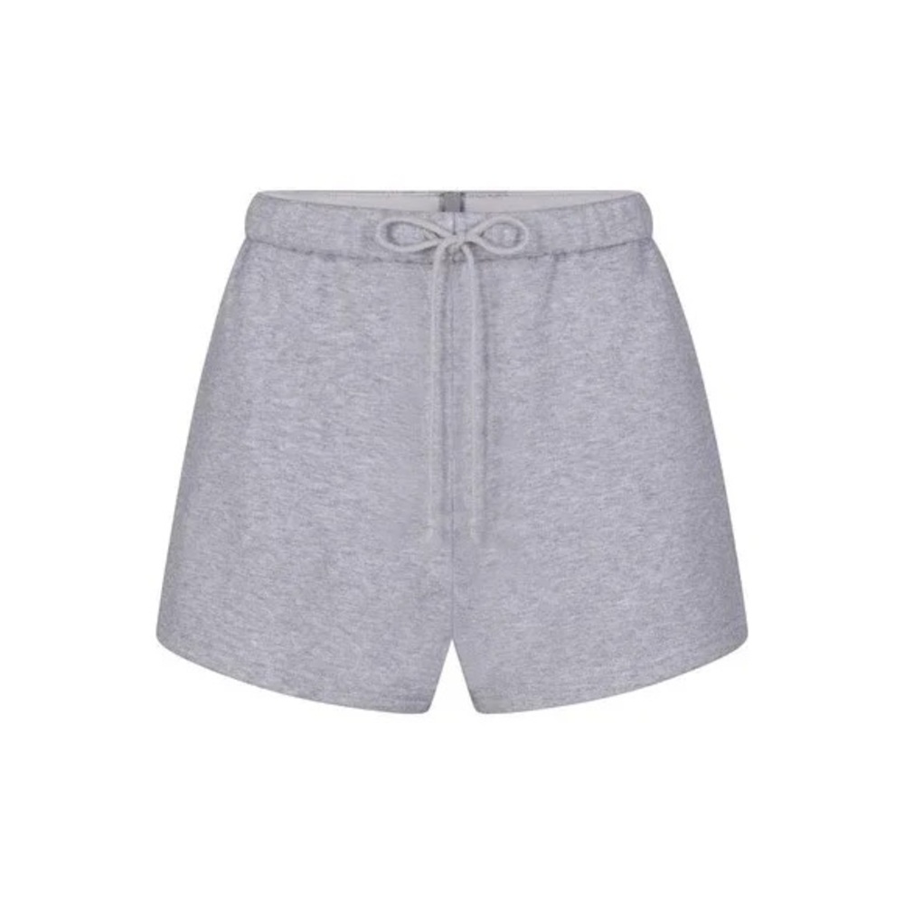 Women's Light Gray Drawstring Lounge Shorts